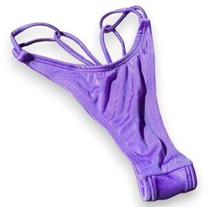Vintage deadstock purple thong bikini bottoms